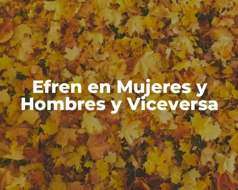 Efren en Mujeres y Hombres y Viceversa