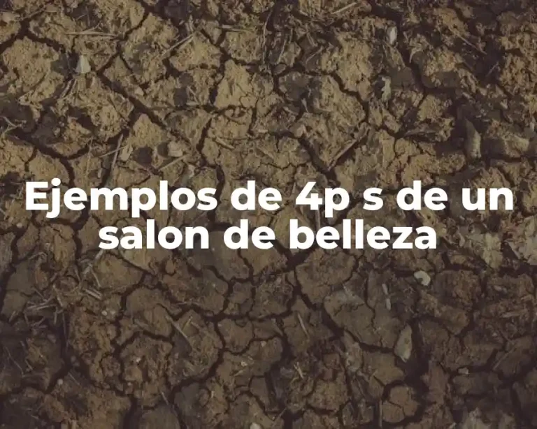 Ejemplos de 4p s de un salon de belleza
