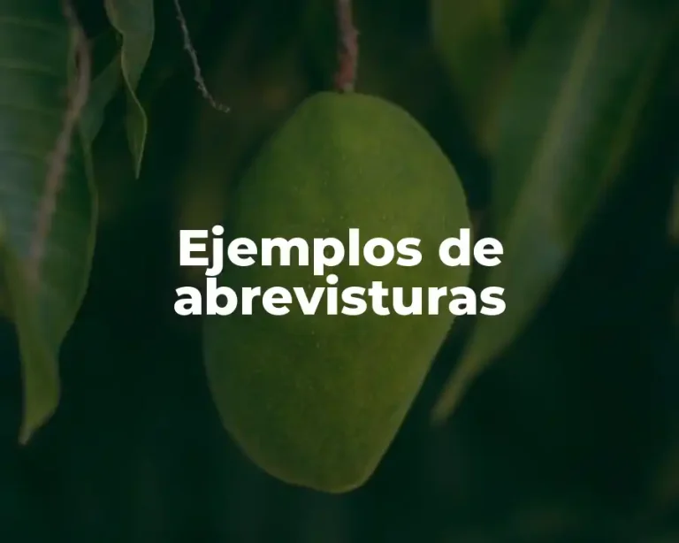 Ejemplos de abrevisturas