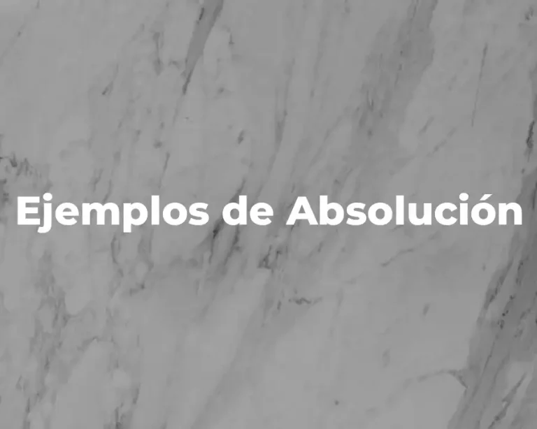 Ejemplos de Absolución