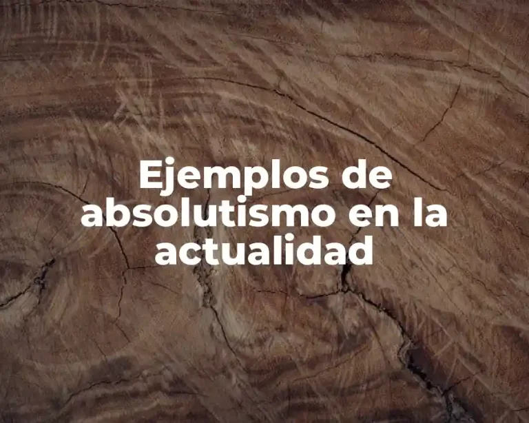 Ejemplos de absolutismo en la actualidad