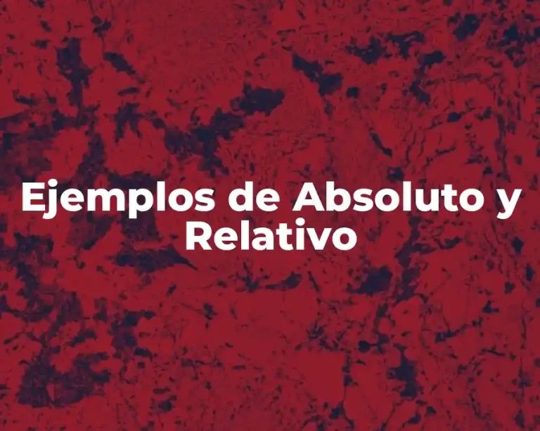 Ejemplos de Absoluto y Relativo