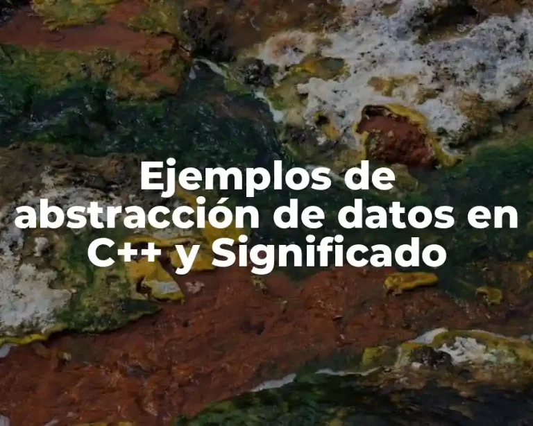 Ejemplos de abstracción de datos en C++ y Significado