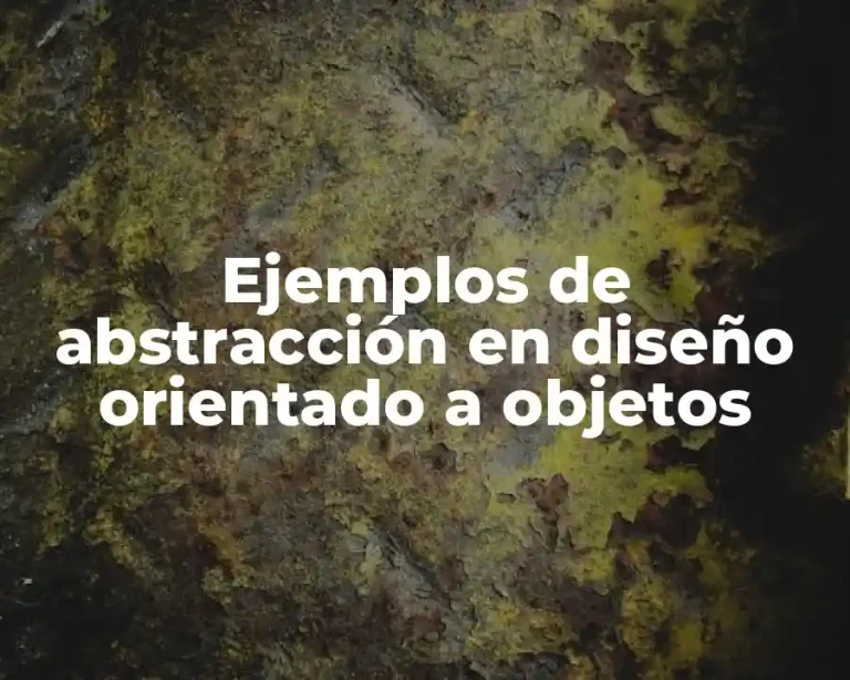 Ejemplos de abstracción en diseño orientado a objetos