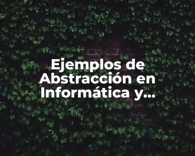 Ejemplos de Abstracción en Informática y Significado