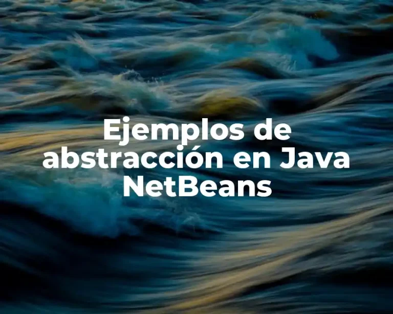 Ejemplos de abstracción en Java NetBeans