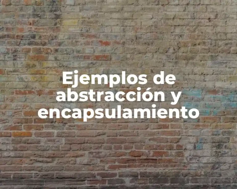 Ejemplos de abstracción y encapsulamiento