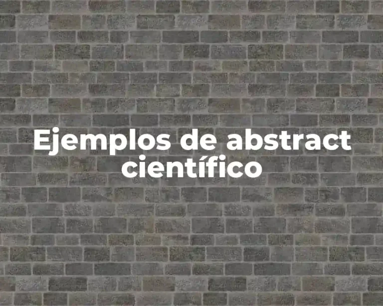 Ejemplos de abstract científico