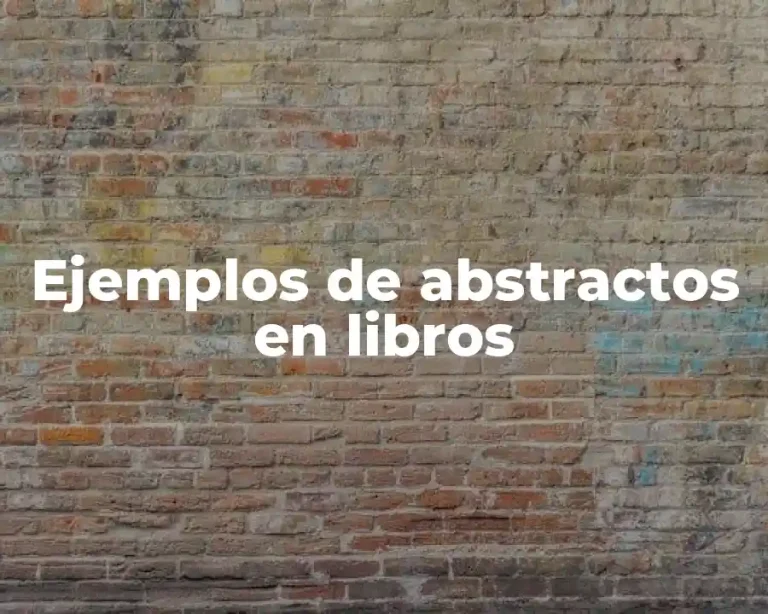 Ejemplos de abstractos en libros