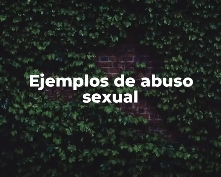 Ejemplos de abuso sexual