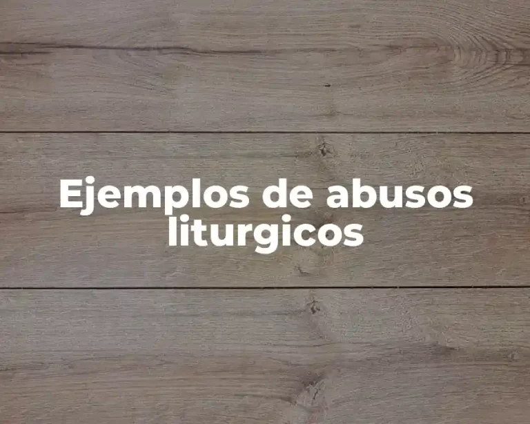 Ejemplos de abusos liturgicos