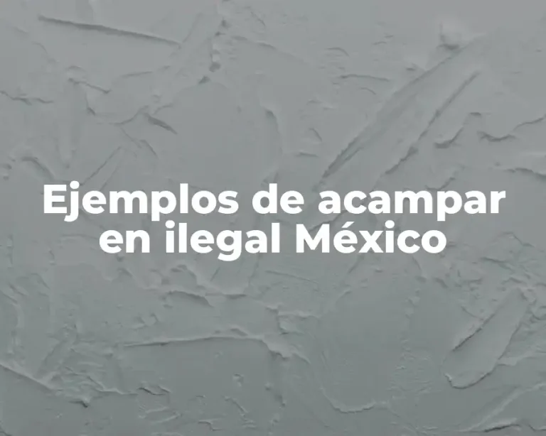 Ejemplos de acampar en ilegal México