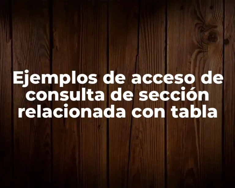 Ejemplos de acceso de consulta de sección relacionada con tabla