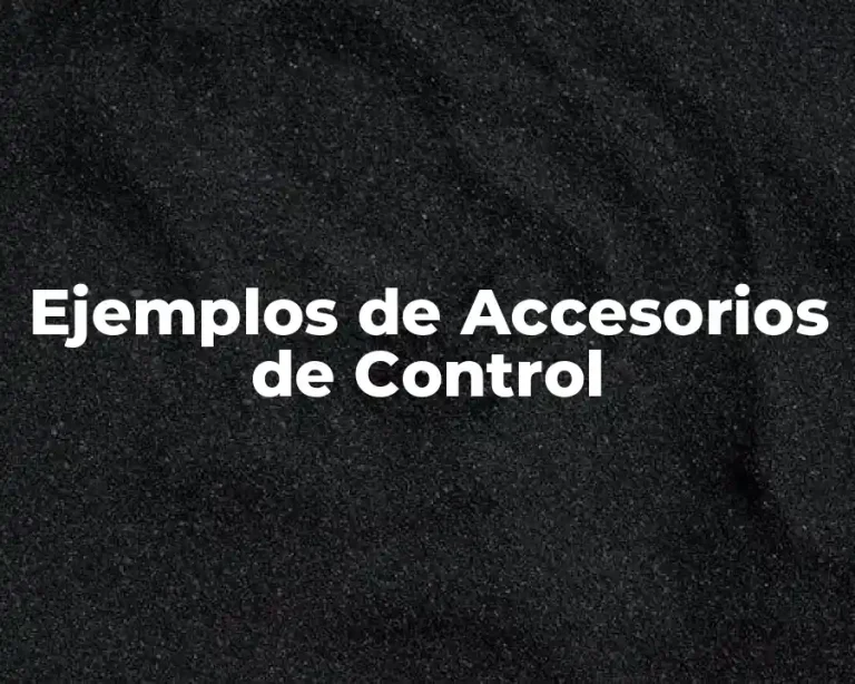 Ejemplos de Accesorios de Control