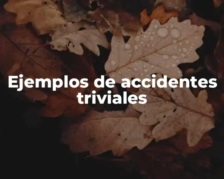 Ejemplos de accidentes triviales