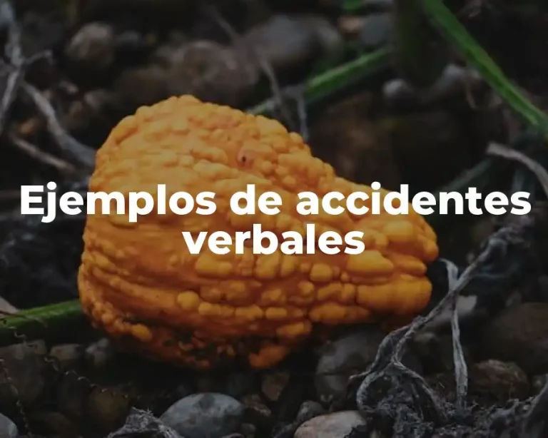 Ejemplos de accidentes verbales