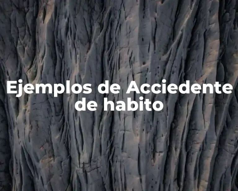 Ejemplos de Acciedente de habito