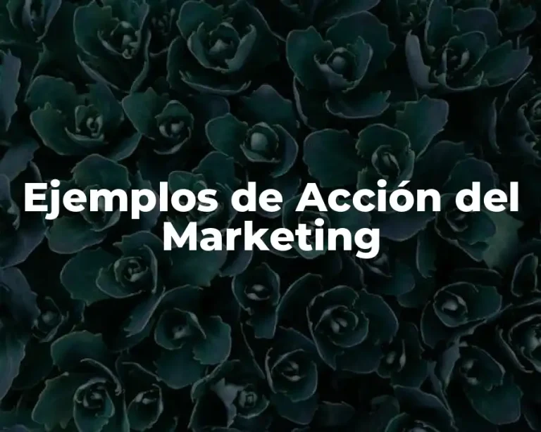 Ejemplos de Acción del Marketing