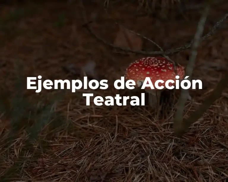 Ejemplos de Acción Teatral