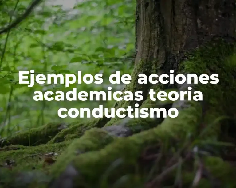 Ejemplos de acciones academicas teoria conductismo