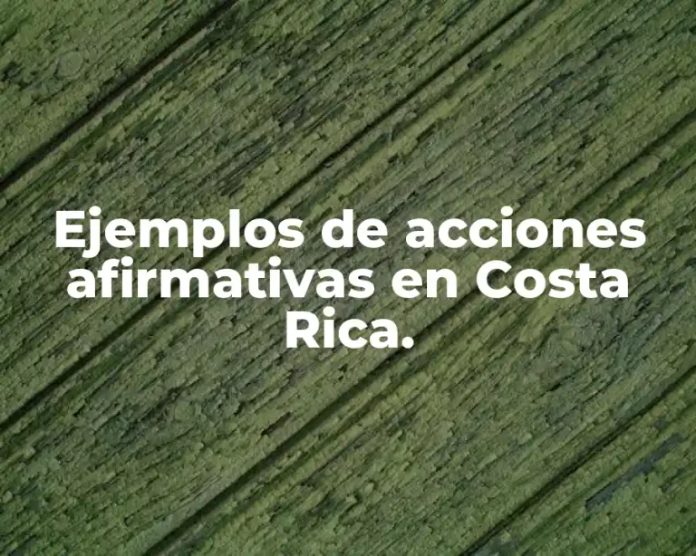 Ejemplos de acciones afirmativas en Costa Rica.
