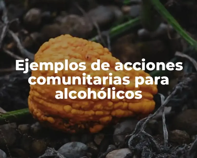 Ejemplos de acciones comunitarias para alcohólicos