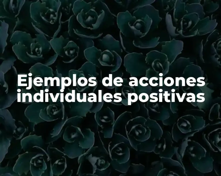 Ejemplos de acciones individuales positivas