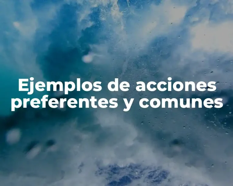 Ejemplos de acciones preferentes y comunes