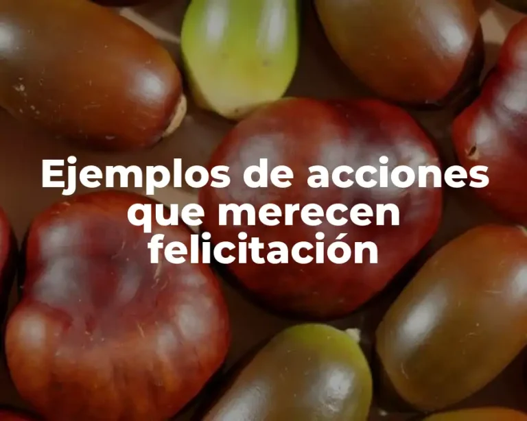 Ejemplos de acciones que merecen felicitación