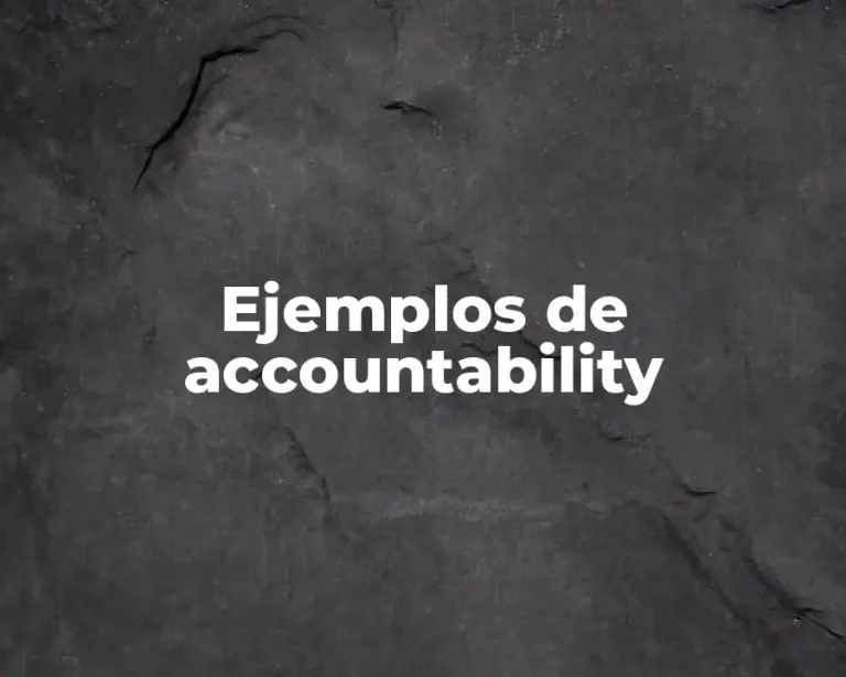 Ejemplos de accountability