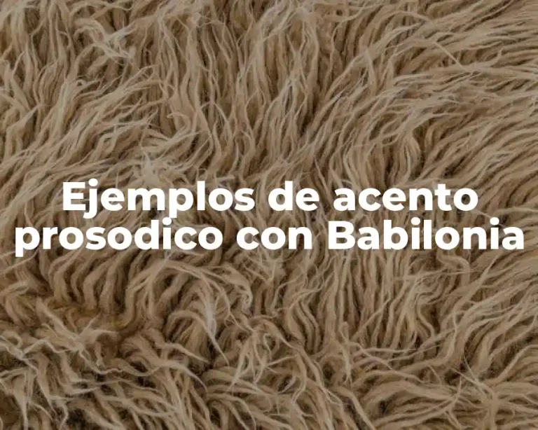 Ejemplos de acento prosodico con Babilonia
