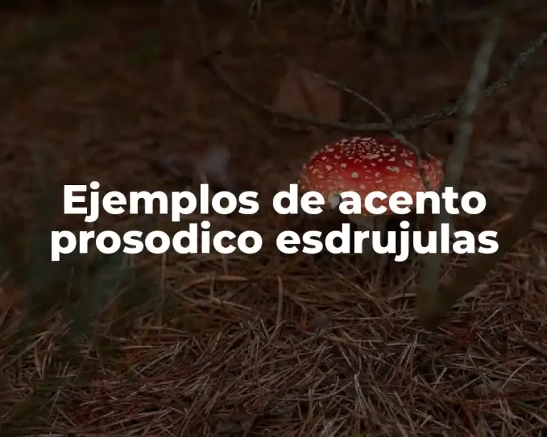 Ejemplos de acento prosodico esdrujulas