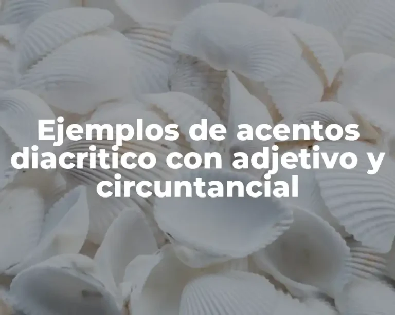 Ejemplos de acentos diacritico con adjetivo y circuntancial