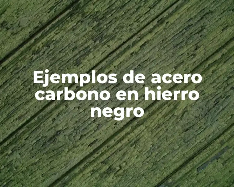 Ejemplos de acero carbono en hierro negro