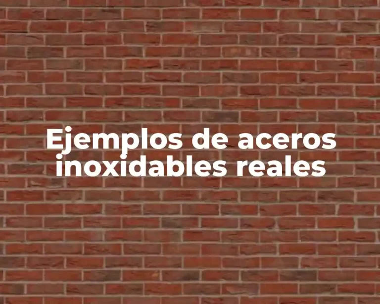Ejemplos de aceros inoxidables reales