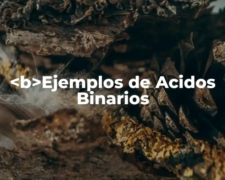 <b>Ejemplos de Acidos Binarios