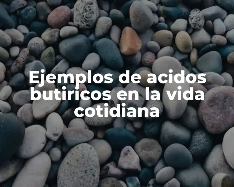 Ejemplos de acidos butiricos en la vida cotidiana