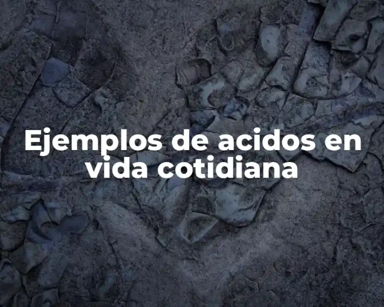 Ejemplos de acidos en vida cotidiana