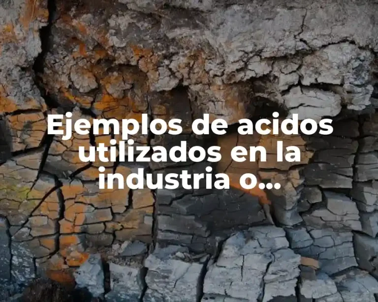 Ejemplos de acidos utilizados en la industria o alimentación