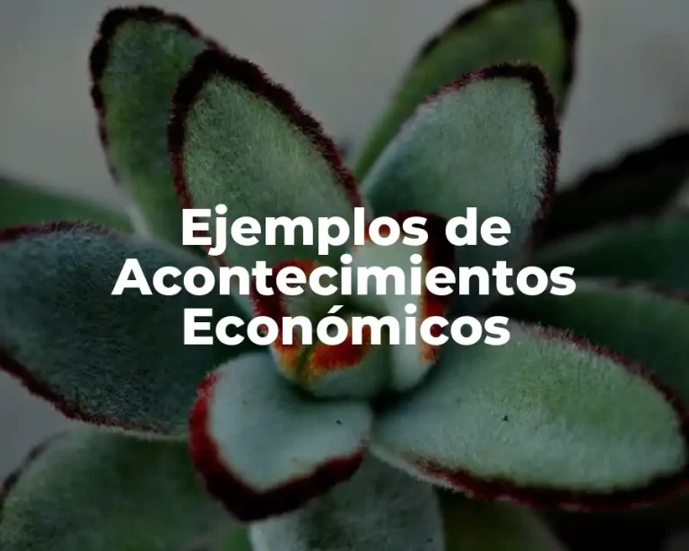 Ejemplos de Acontecimientos Económicos