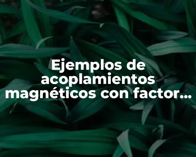 Ejemplos de acoplamientos magnéticos con factor K
