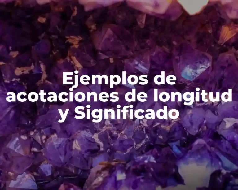Ejemplos de acotaciones de longitud y Significado