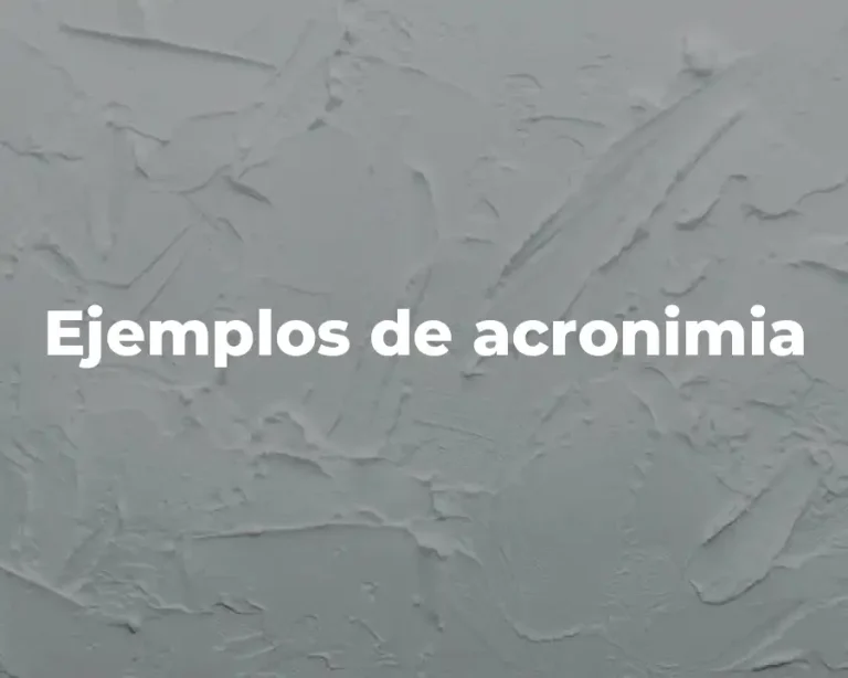 Ejemplos de acronimia