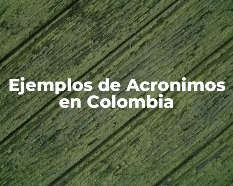 Ejemplos de Acronimos en Colombia