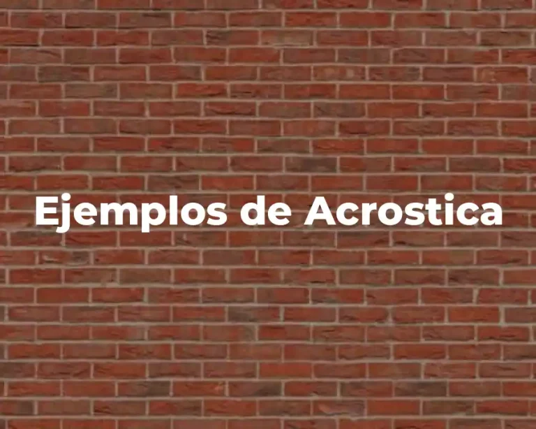 Ejemplos de Acrostica