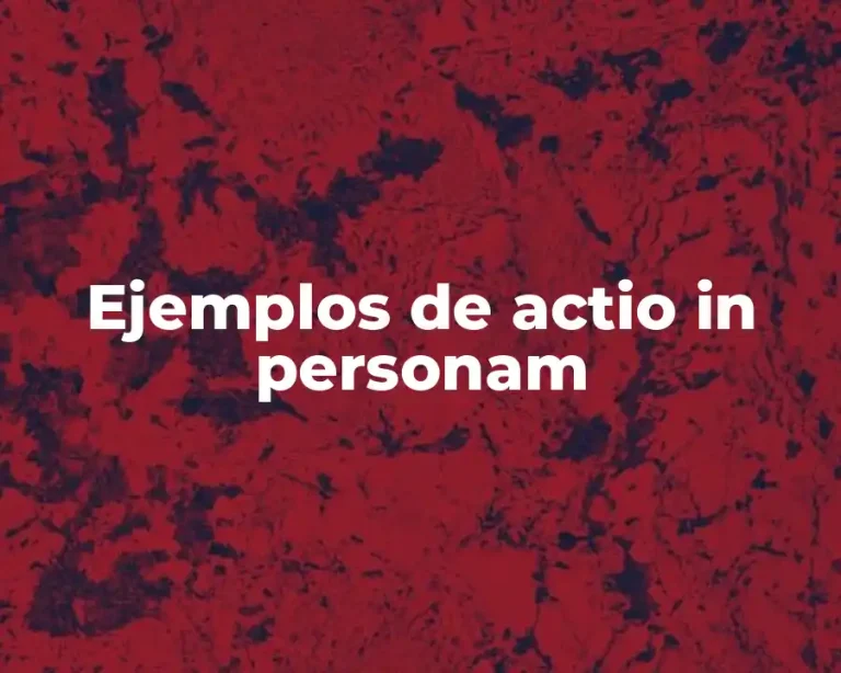 Ejemplos de actio in personam