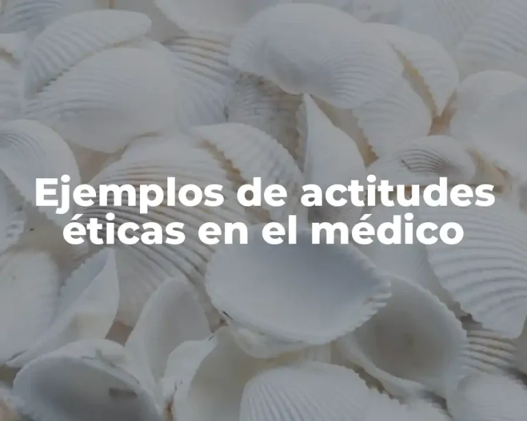 Ejemplos de actitudes éticas en el médico