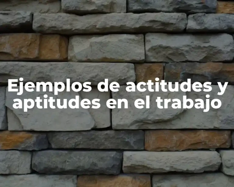 Ejemplos de actitudes y aptitudes en el trabajo