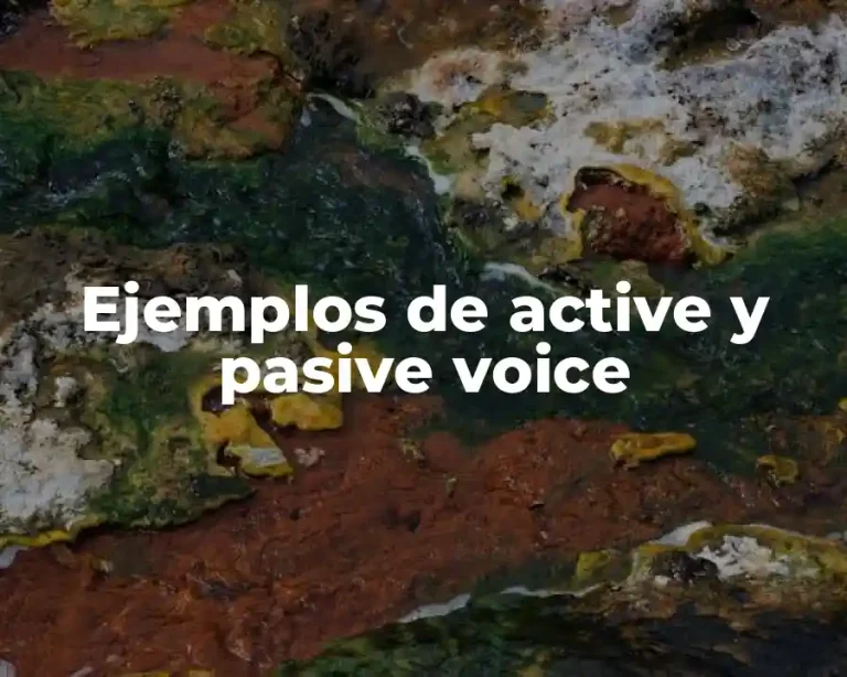 Ejemplos de active y pasive voice