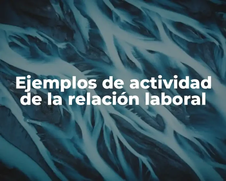 Ejemplos de actividad de la relación laboral